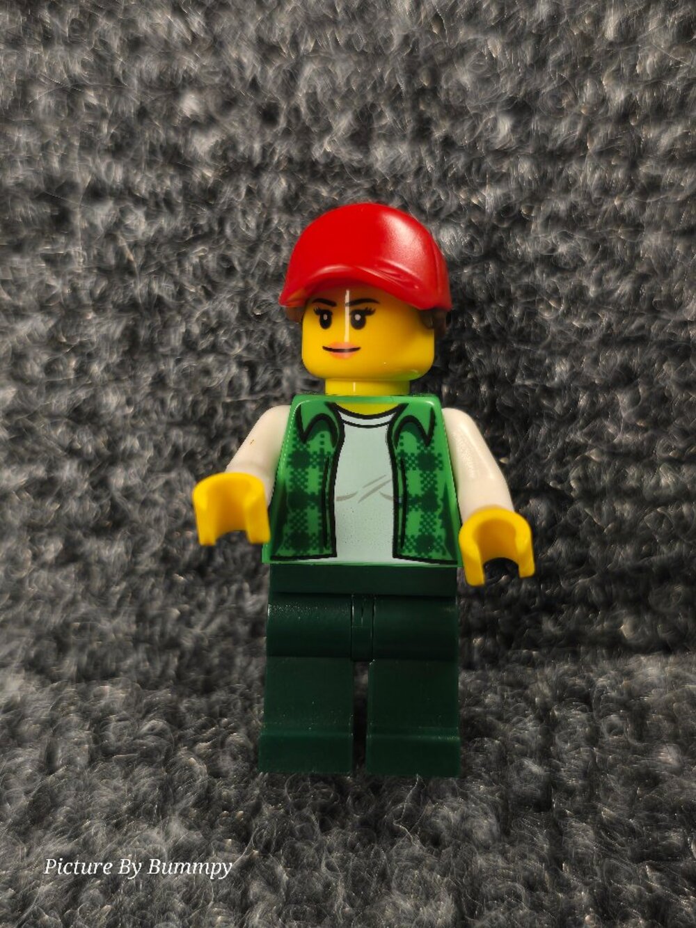 LEGO City minifigure is identified as the female truck driver